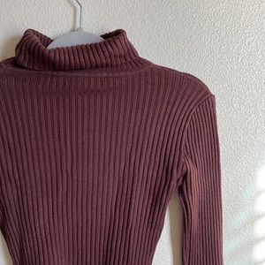 Chocolate brown cropped sweater